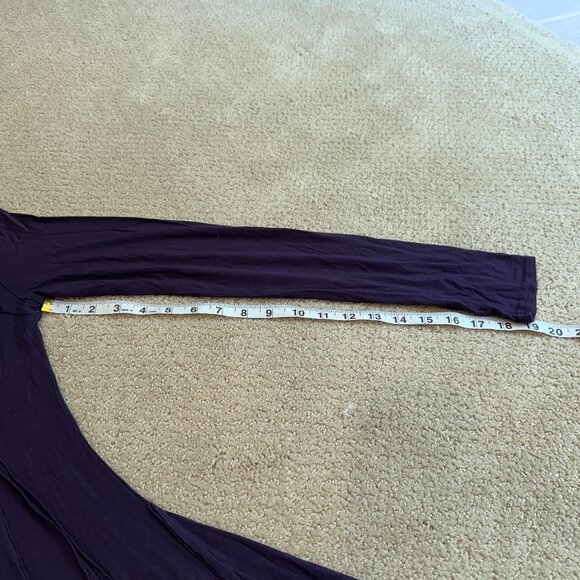 Vivienne Tam Dress Plum Purple Knit Fit & Flare Witchy Boho Reverse Seam MEDIUM - Picture 7 of 12